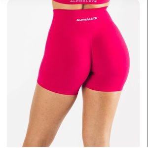 Alphalete Pink Amplify Shorts - Size Medium